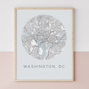 washington dc map poster
