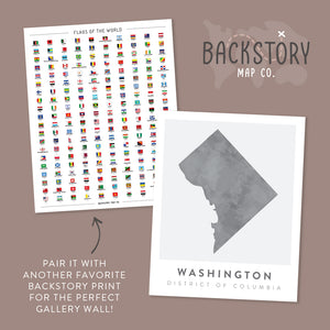 washington dc map poster