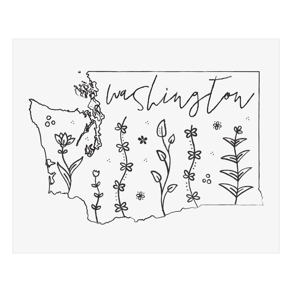 washington state outline