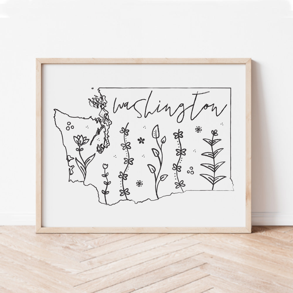 washington state outline