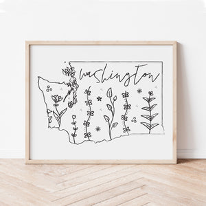 washington state outline