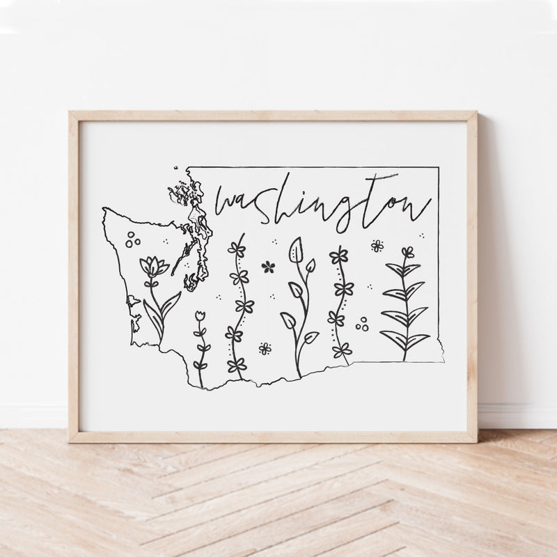 washington state outline