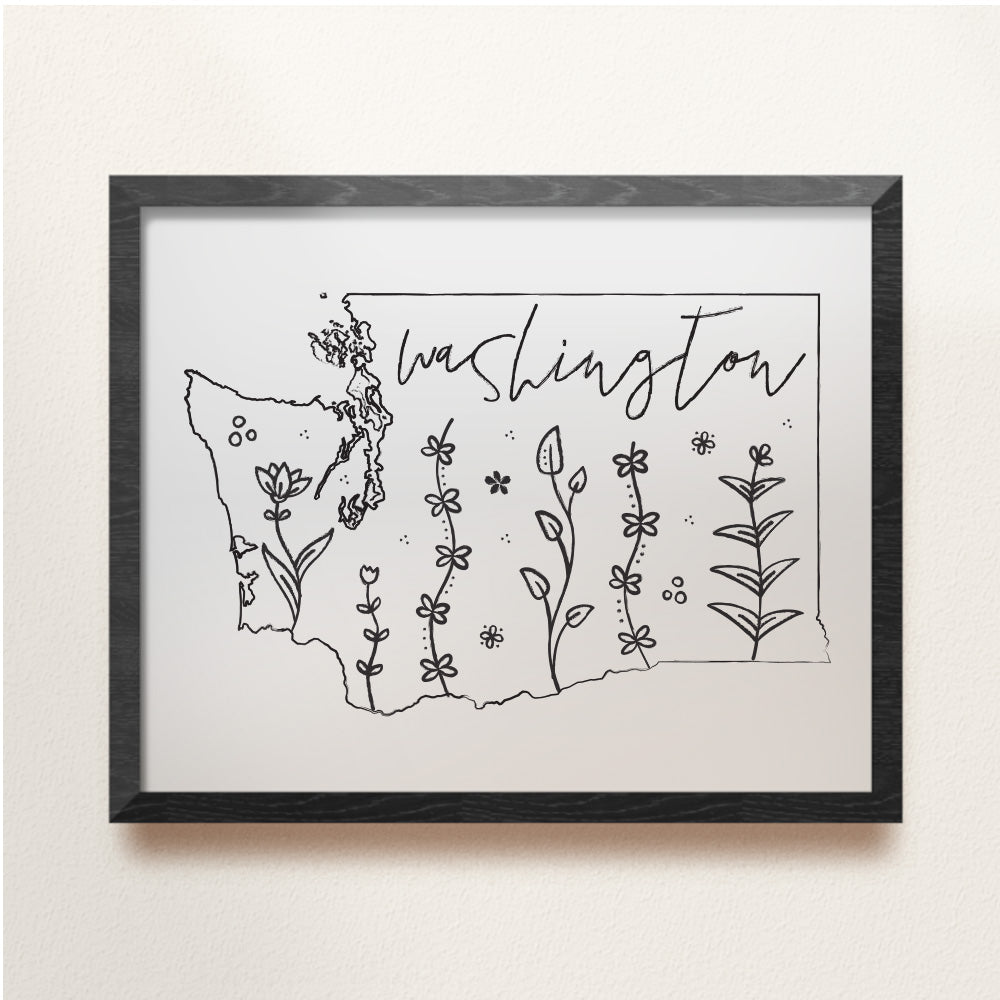 washington state outline