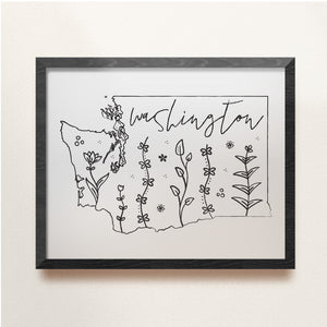 washington state outline