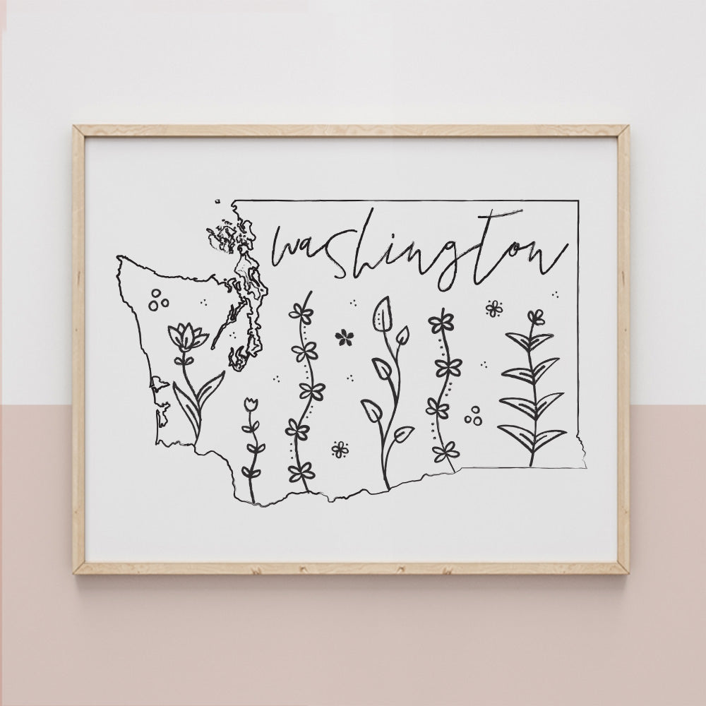 washington state outline