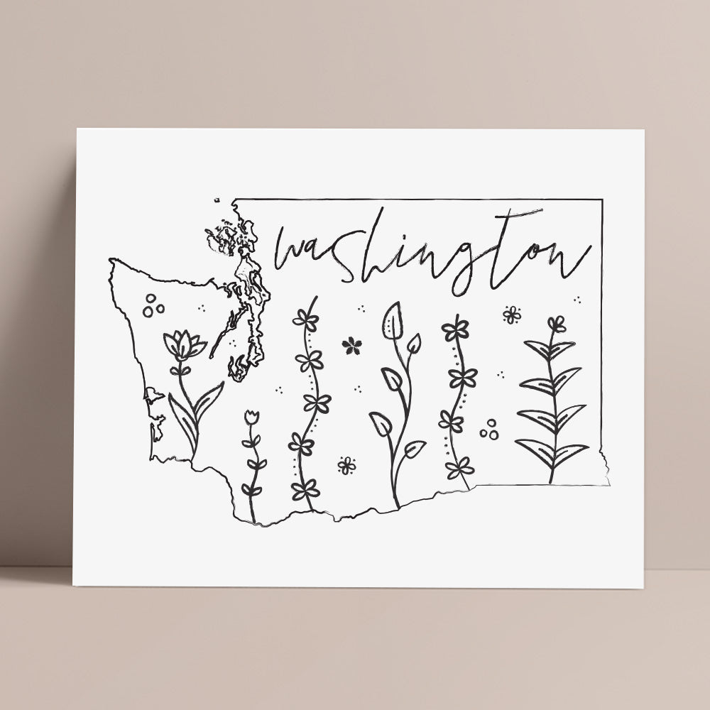 washington state outline