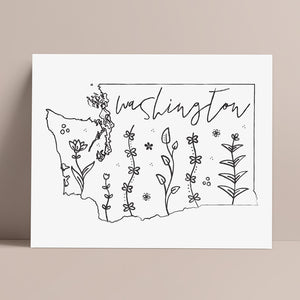 washington state outline