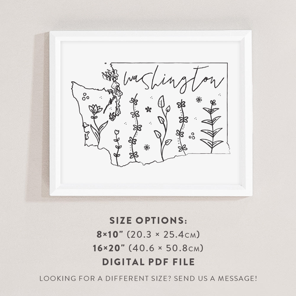 washington state outline