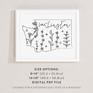 washington state outline