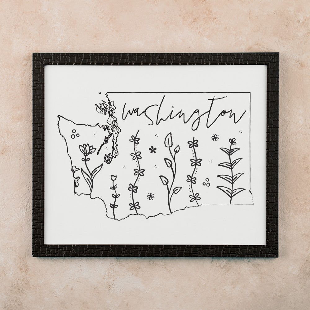 washington state outline