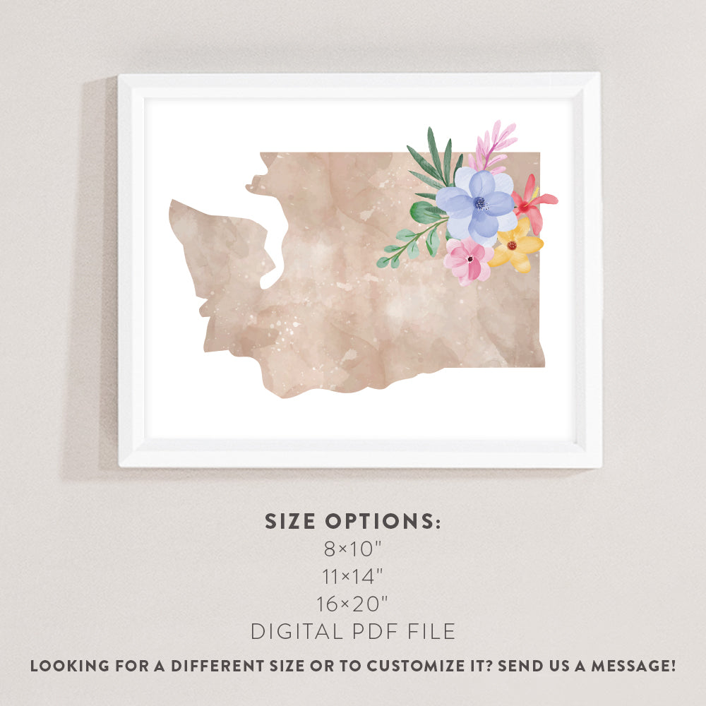 washington state outline