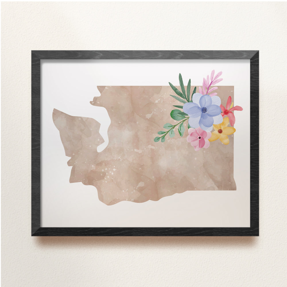 washington floral wall art