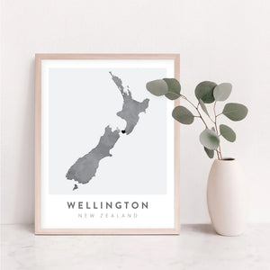 new zealand map poster
