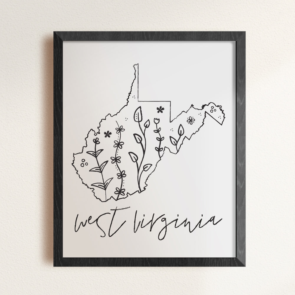 west virginia art print