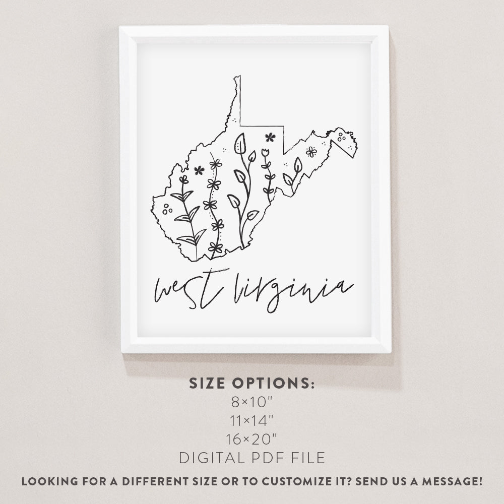 west virginia outline