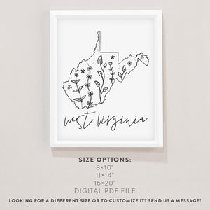 west virginia outline