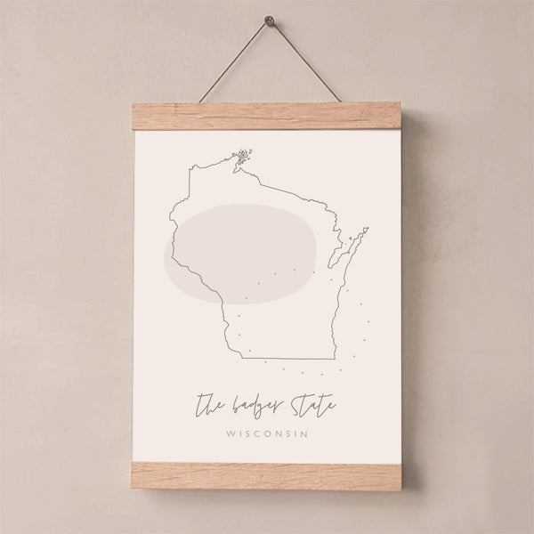 Wisconsin State Nickname Poster | Backstory Map Co.