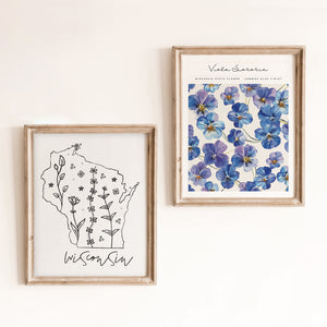 wisconsin floral poster