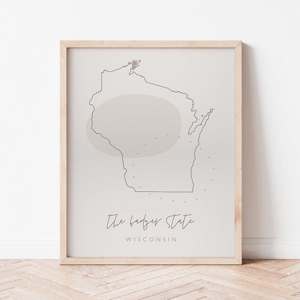 Wisconsin State Nickname Poster | Backstory Map Co.