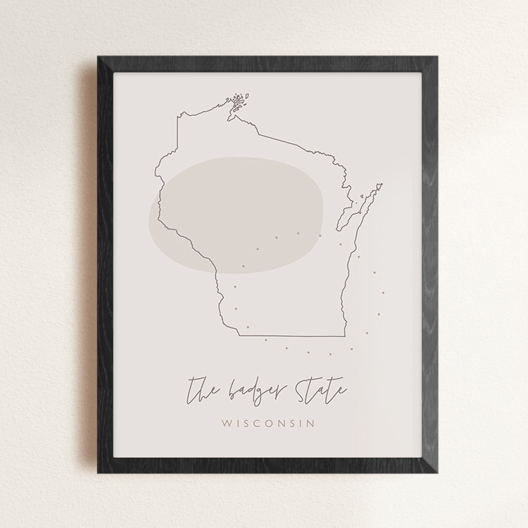 Wisconsin State Nickname Poster | Backstory Map Co.