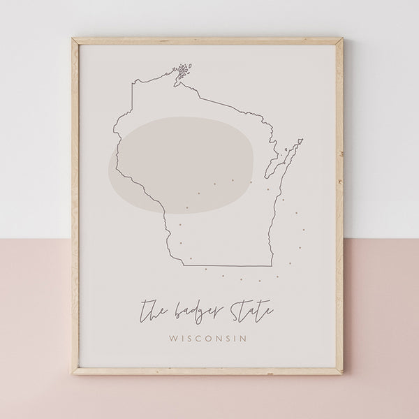 Wisconsin State Nickname Poster | Backstory Map Co.