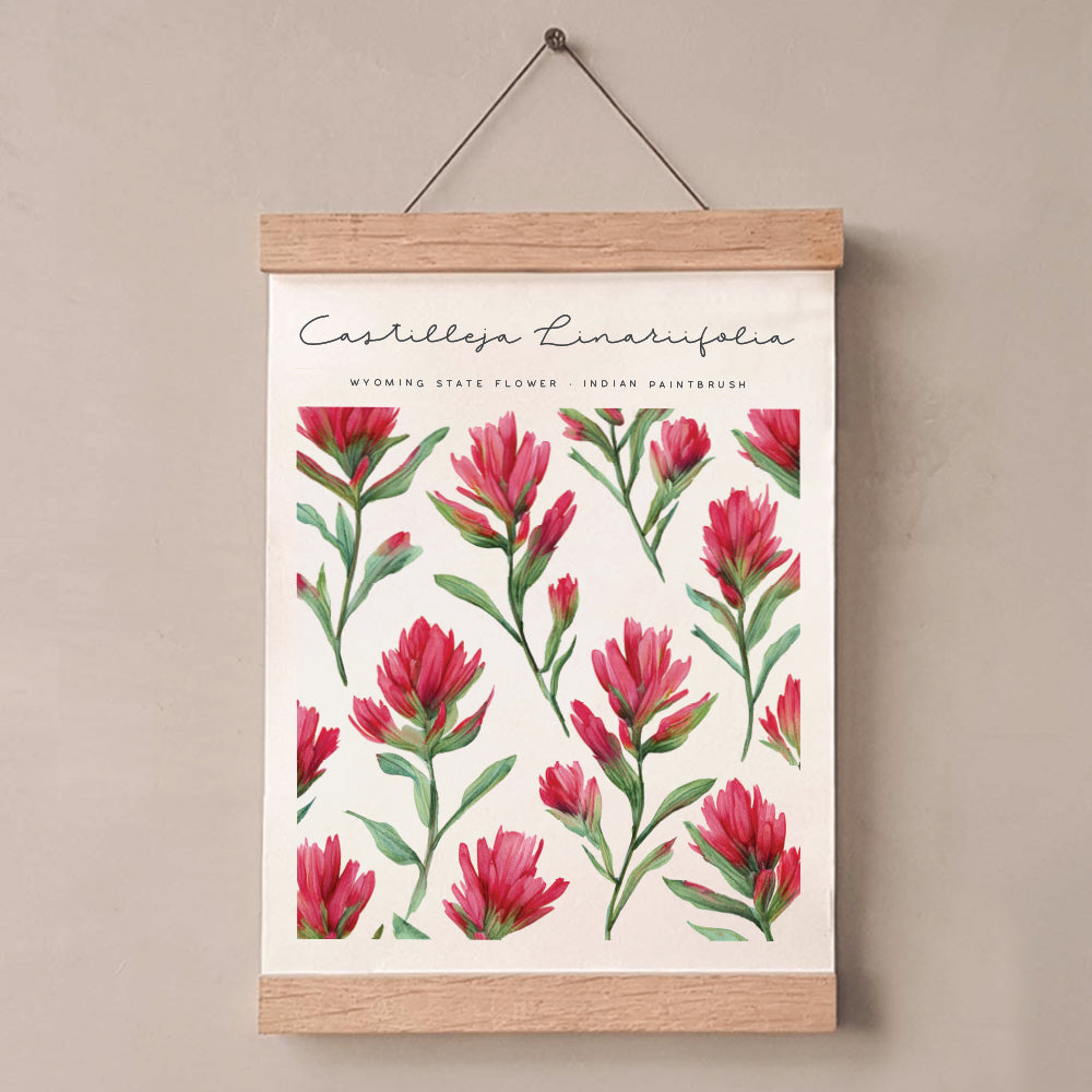 wyoming floral art print