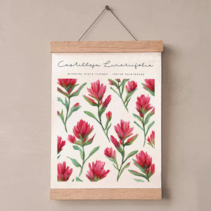 wyoming floral art print