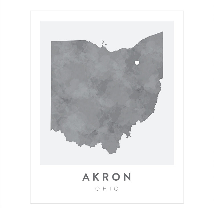 Akron, Ohio Map | Backstory Map Co.