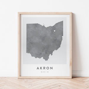 Akron, Ohio Map | Backstory Map Co.