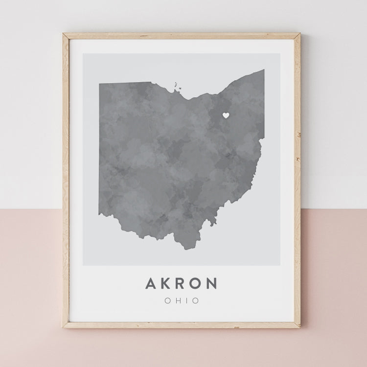 Akron, Ohio Map | Backstory Map Co.