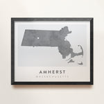 Load image into Gallery viewer, Amherst, Massachusetts Map | Backstory Map Co.
