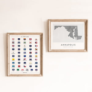 maryland map poster