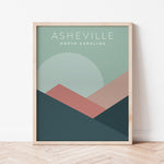Load image into Gallery viewer, Asheville Minimalist Art | Backstory Map Co.

