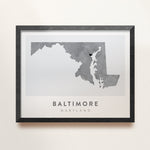 Load image into Gallery viewer, Baltimore, Maryland Map | Backstory Map Co.
