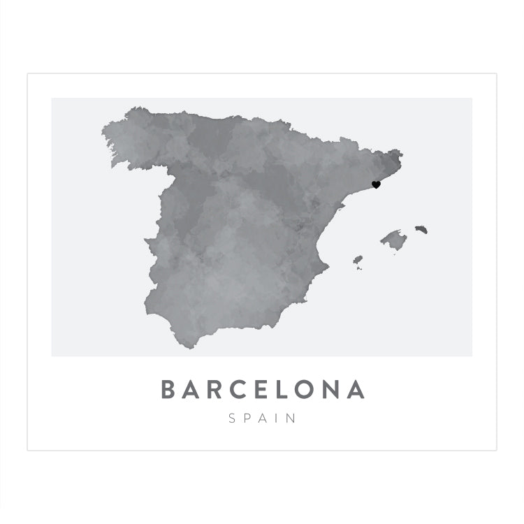 Barcelona, Spain Map | Backstory Map Co.