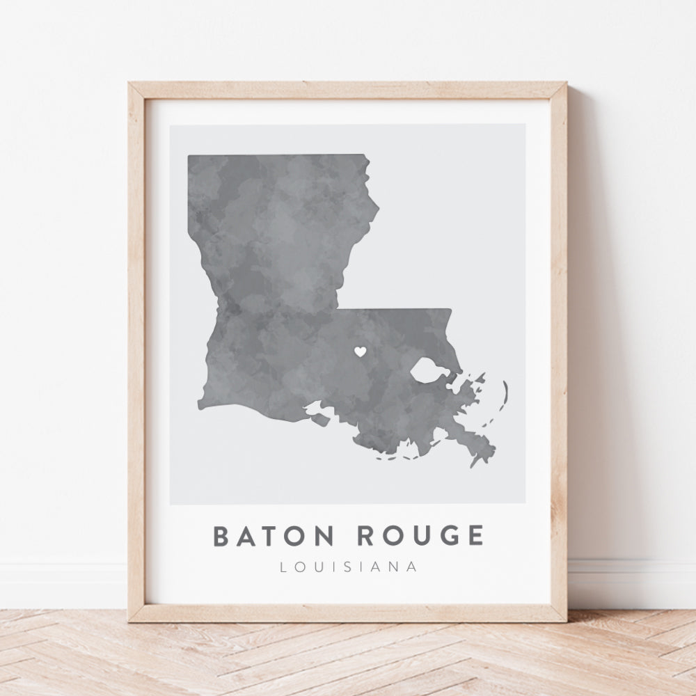 baton rouge map poster