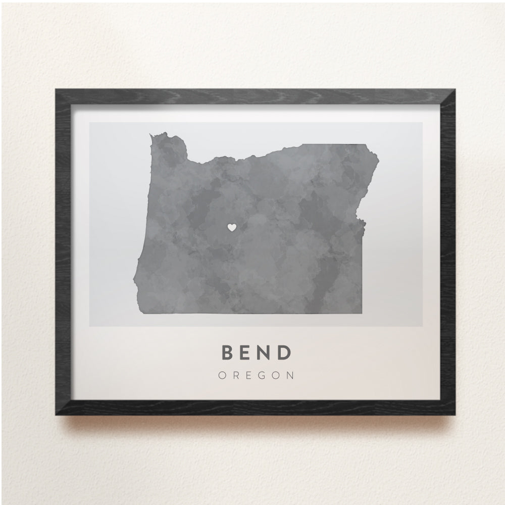 bend oregon map poster