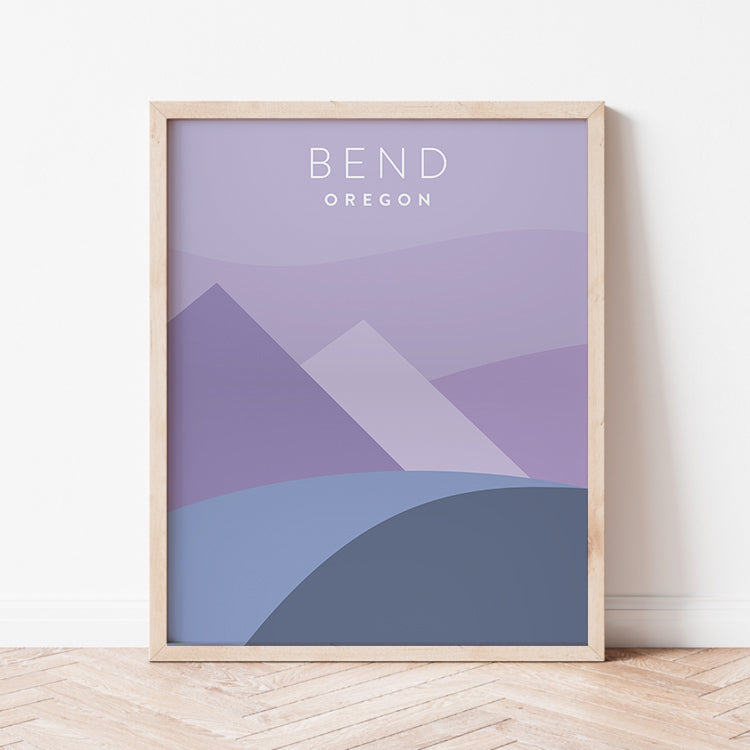 Bend Oregon Minimalist Poster | Backstory Map Co.