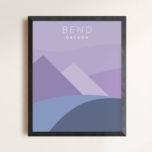 Bend Oregon Minimalist Poster | Backstory Map Co.