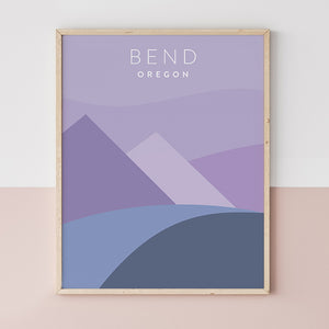 Bend Oregon Minimalist Poster | Backstory Map Co.