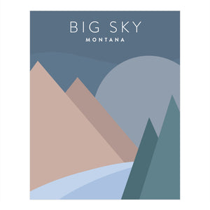 Big Sky Minimalist Poster | Backstory Map Co.