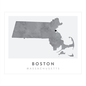 Boston, Massachusetts Map Poster