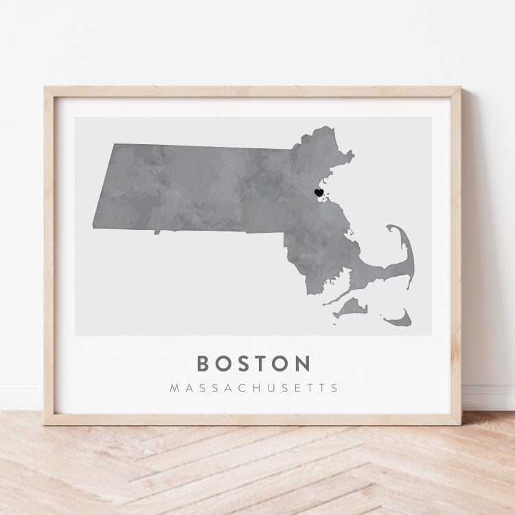 Boston, Massachusetts Map Poster