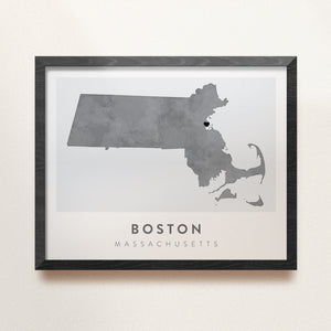 Boston, Massachusetts Map Poster