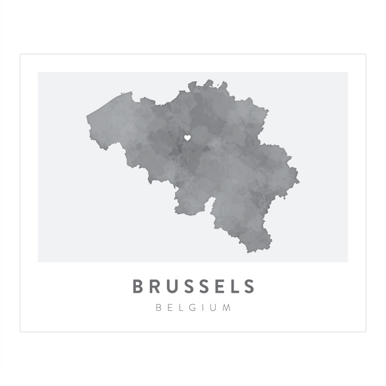 Brussels, Belgium Map | Backstory Map Co.