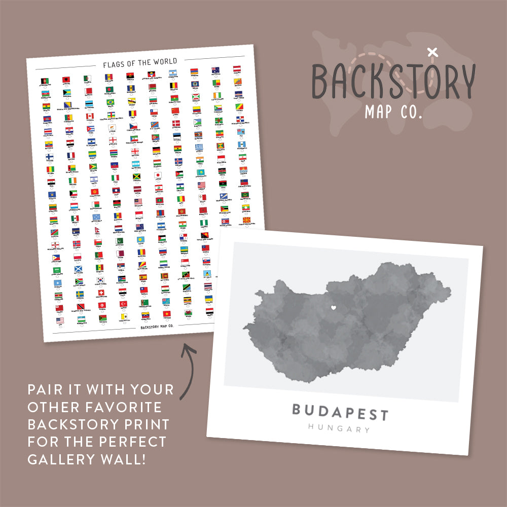 budapest map print