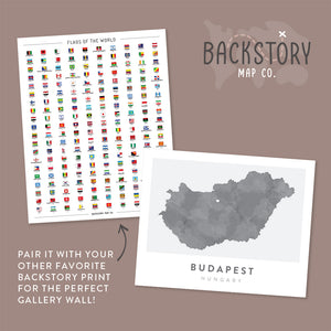 budapest map print