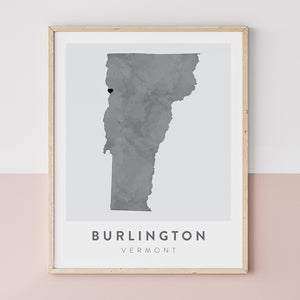 burlington map poster