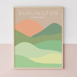 Load image into Gallery viewer, Burlington Vermont Minimalist Poster | Backstory Map Co.
