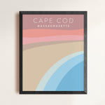 Load image into Gallery viewer, Cape Cod Massachusetts Minimalist Poster | Backstory Map Co.

